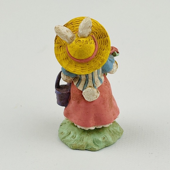 Cottontail Lane Gardening Bunny Resin Figurine Shears Watering Can Easter Spring - Picture 3 of 5